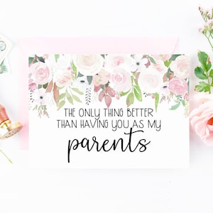 Pregnancy Reveal Card for Parents - New Grandparents Card - Only Thing Better Than Mom and Dad - Grandma and Grandpa Baby Announcement Card