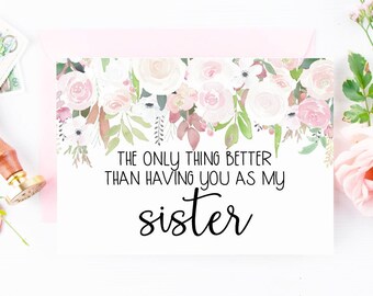 Pregnancy Reveal Card for Sister - New Auntie Aunt Card - Only Thing Better Than Sister Having You As An Aunt - Baby Announcement Reveal