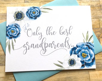 PA44 only the best grandparents gets promoted to great grandparents card Pregnancy scratch card pregnancy reveal to grandparents