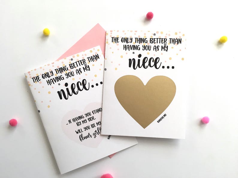 Flower Girl Proposal for Niece Scratch Off Card The only Etsy