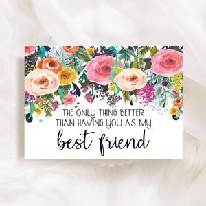 Carte de révélation de grossesse pour meilleur ami - Nouvelle tante - Annonce de bébé Only Thing Better Friend de Bestie - Im Pregnant Card