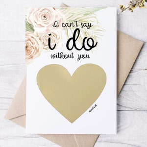 Wedding Matron of Honor Proposal Gratta e Vinci - Damigella d'onore - Flower Girl - I Can't Say I Do Without You Will You Be My Bridesmaid - BOHO