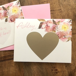 Proposta Personalizzata Matrona d'Onore - Gratta e Vinci - Will You Be My Matron of Honor - Flower Girl - Damigella d'onore - Vintage - HERITAGE
