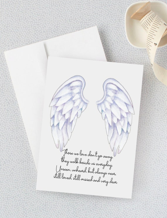 Angel Sympathy Card Condolence Card Sorry For Your Loss Etsy
