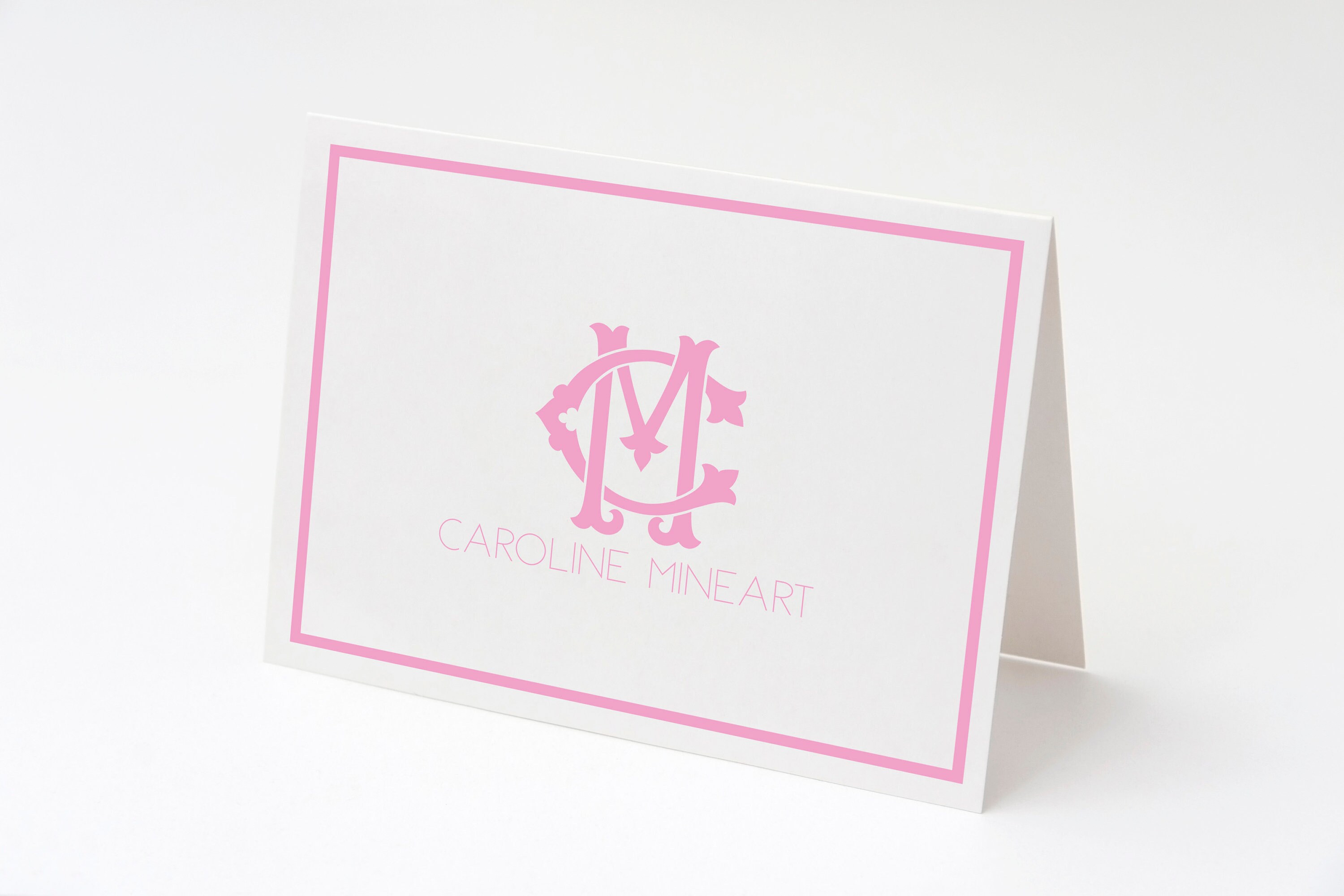 Personalized Stationary, Monogram Note Cards, FOLDED Cards, Gift for ...
