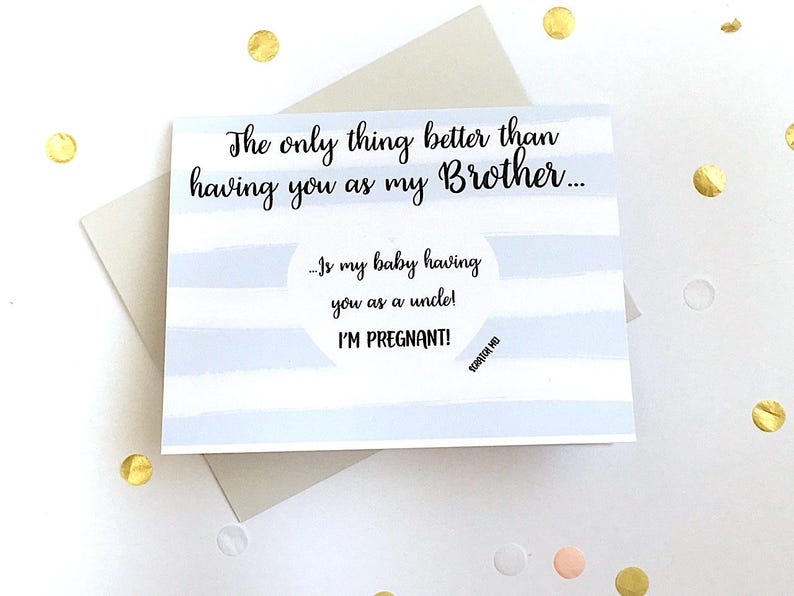 Pregnancy Scratch Off Card Pregnancy Announcement to Brother New Daddy only thing better than having you as a brother THE ONLY THING image 7