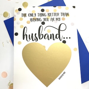 Pregnancy Scratch Off Card Pregnancy Announcement to Husband New Daddy only thing better than having you as a husband CONFETTI image 1