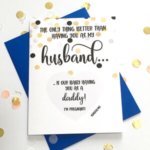 Pregnancy Scratch Off Card Pregnancy Announcement to Husband New Daddy only thing better than having you as a husband CONFETTI image 3