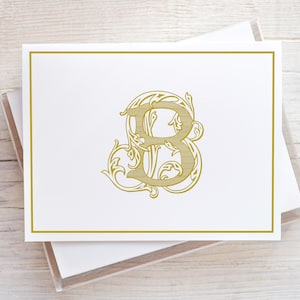 Papeterie personnalisée, ensemble de papeterie monogramme personnalisé, cartes de correspondance pliées, notes de remerciement pour femmes filles, couleur au choix, quantité 24-3