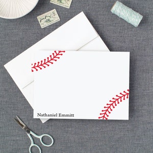Personalized Baseball Note Cards | Baseball Thank You Cards | Boys ...