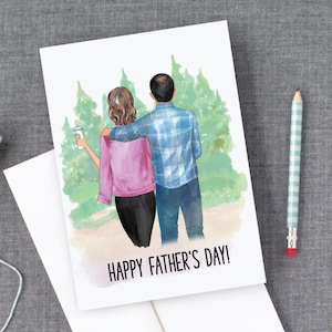 Vatertagskarte | Personalisierte Happy Fathers Day Karte | Karte für Papa | Karte für Brother | Vatertagsgeschenk | Karte von Tochter | Mama Andenken