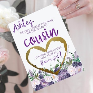 Serez-vous ma fille de fleurs Proposition pour cousin Rayer la carte | seule chose de mieux Cousin Flower Girl | Nièce Demoiselle d’honneur | Demoiselle d’honneur