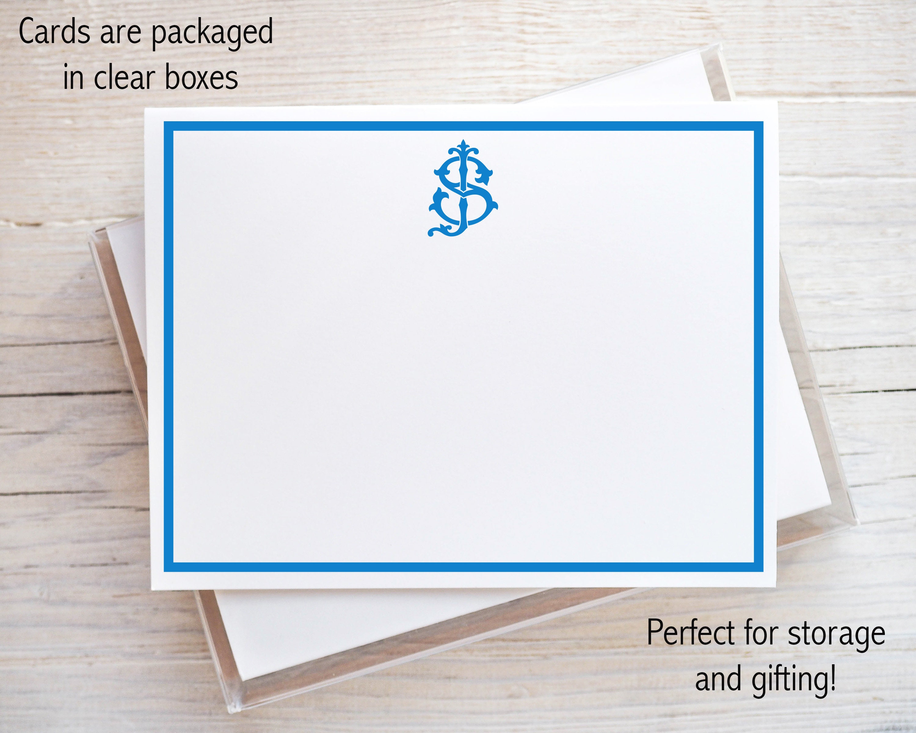 Monogram Stationery, Personalized Monogrammed Note Cards, Gift for Her ...