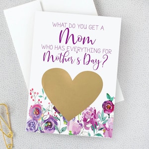 Mothers Day Pregnancy Scratch Off Card for Mom | New Grandma Reveal Card | Mothers Day Baby Announcement | New Baby Grandchild Card