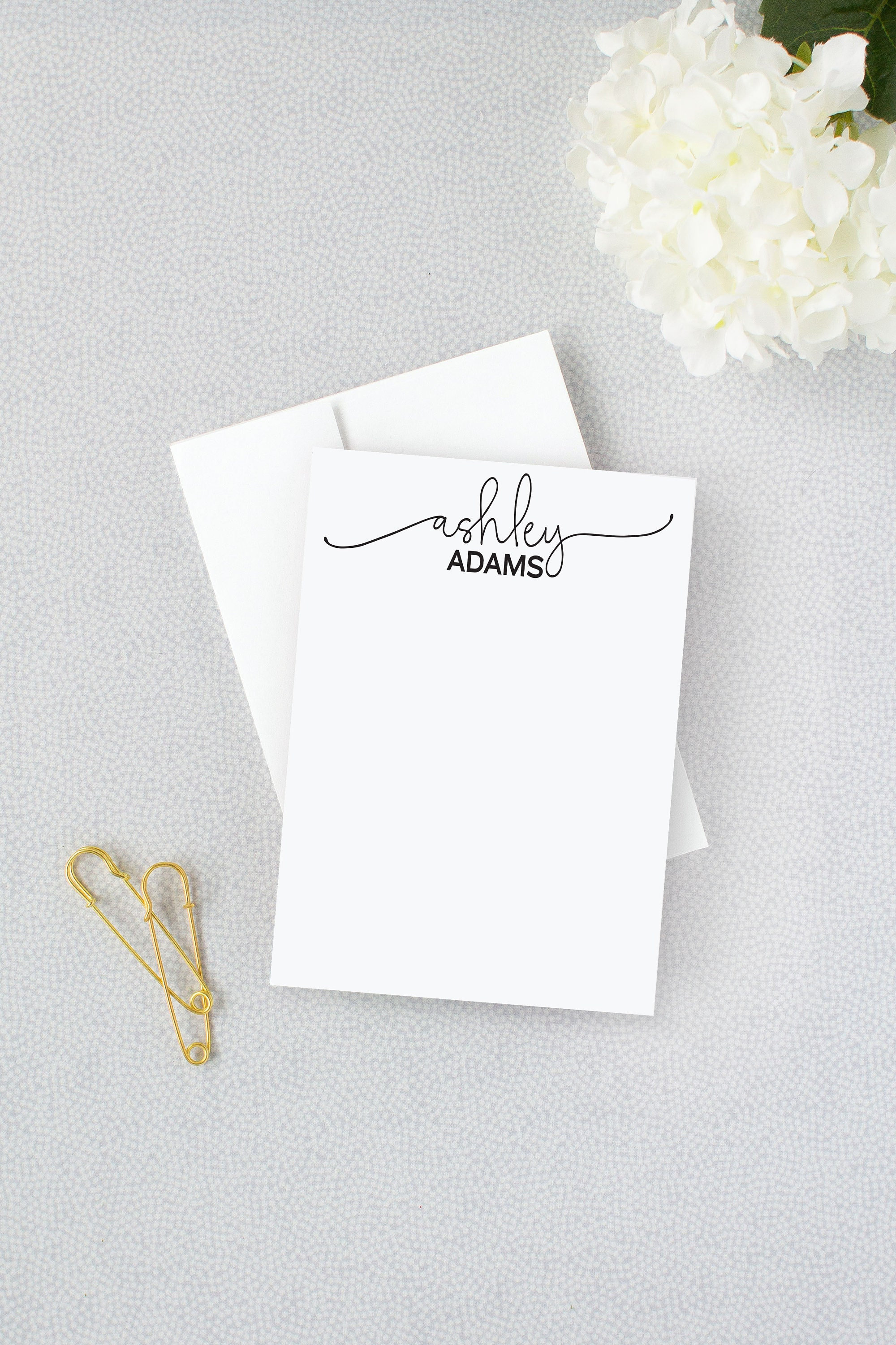 Personalized Notecard Set | Personalized FLAT Cards for Women | Custom ...