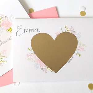 Will You Be My Junior Bridesmaid Scratch Off Card - Proposta di matrimonio personalizzata - Scratch off per Niece Flower Girl - BLUSHING BRIDE