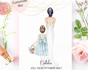 Flower Girl Proposal Card | Flower Girl Keepsake | Card for Niece Goddaughter| | Will You Be My Flower Girl Card | Junior Bridesmaid