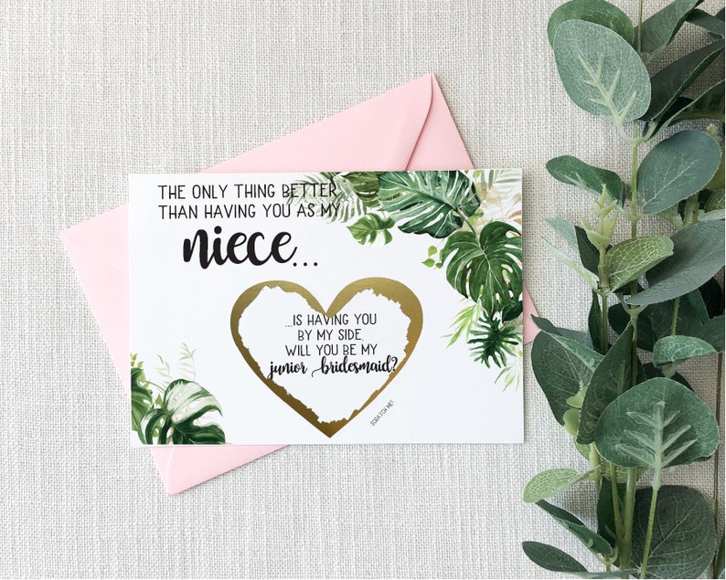 Flower Girl Proposal for Niece Scratch off Card the Only Etsy