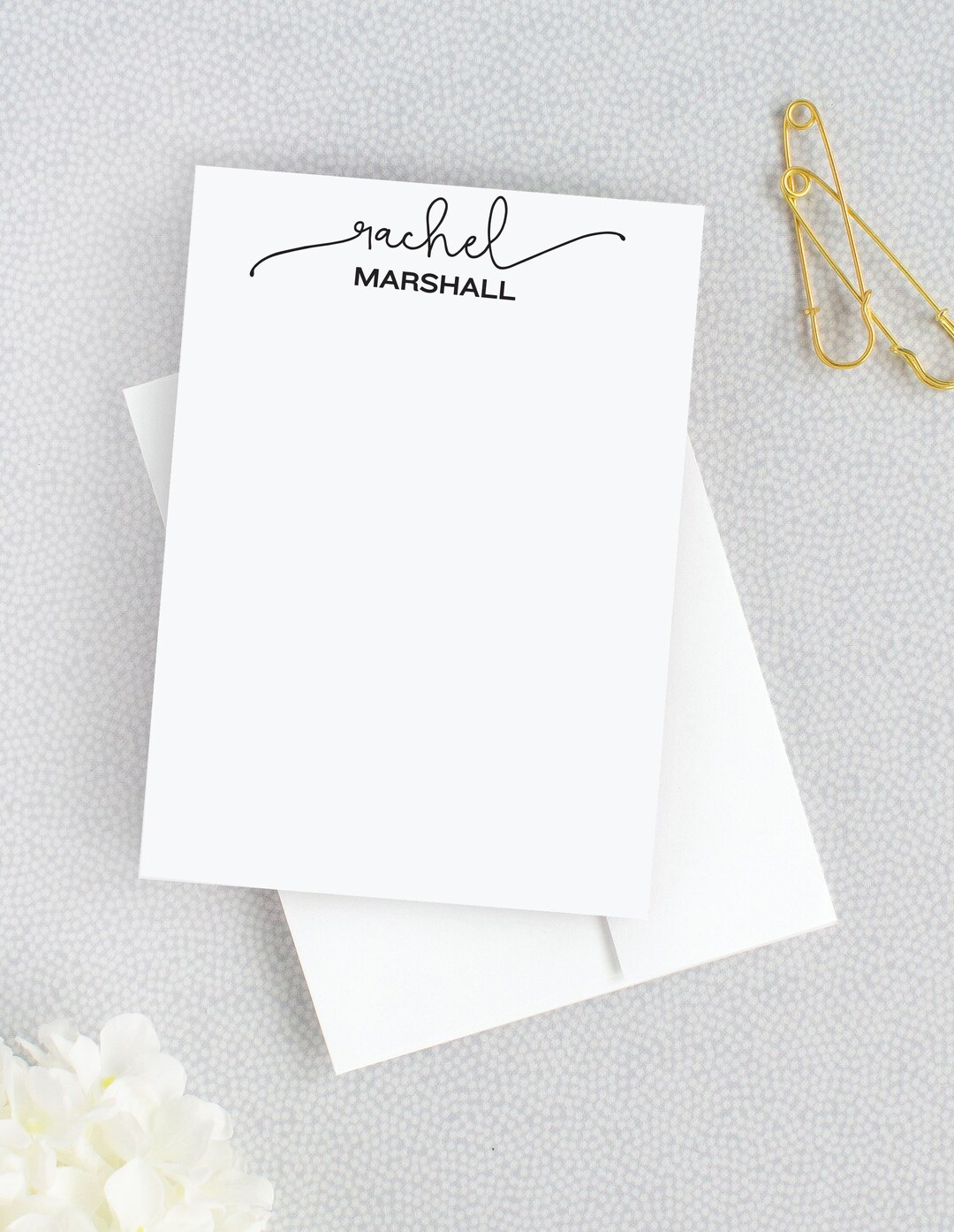 Personalized Notecard Set | Personalized FLAT Cards for Women | Custom ...