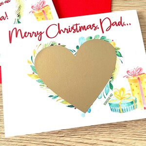 Révélation de grossesse à papa Carte à gratter - Annonce de grossesse de Noël - Nouveau grand-père - Annonce de bébé de Noël - JOYEUX NOËL