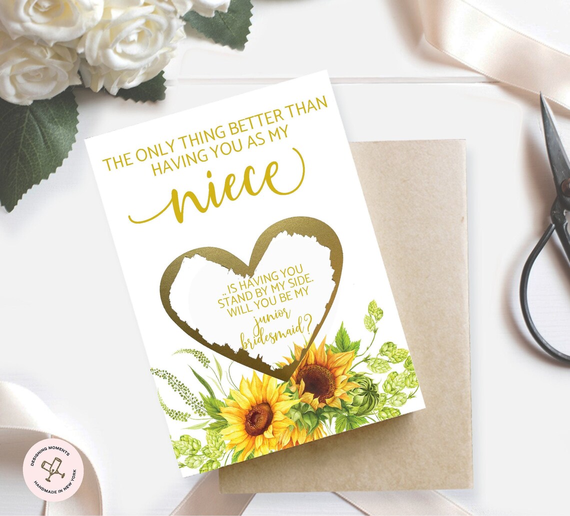 Flower Girl Proposal for Niece Scratch off Card nflower Girl Etsy