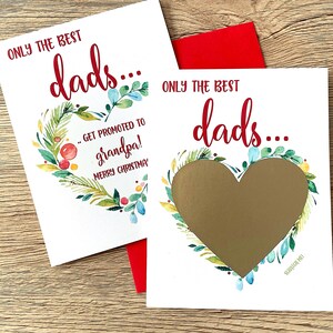 Révélation de grossesse de Noël à papa Carte à gratter - Annonce de grossesse - Grand-père - Annonce de bébé de Noël - JOYEUX NOËL