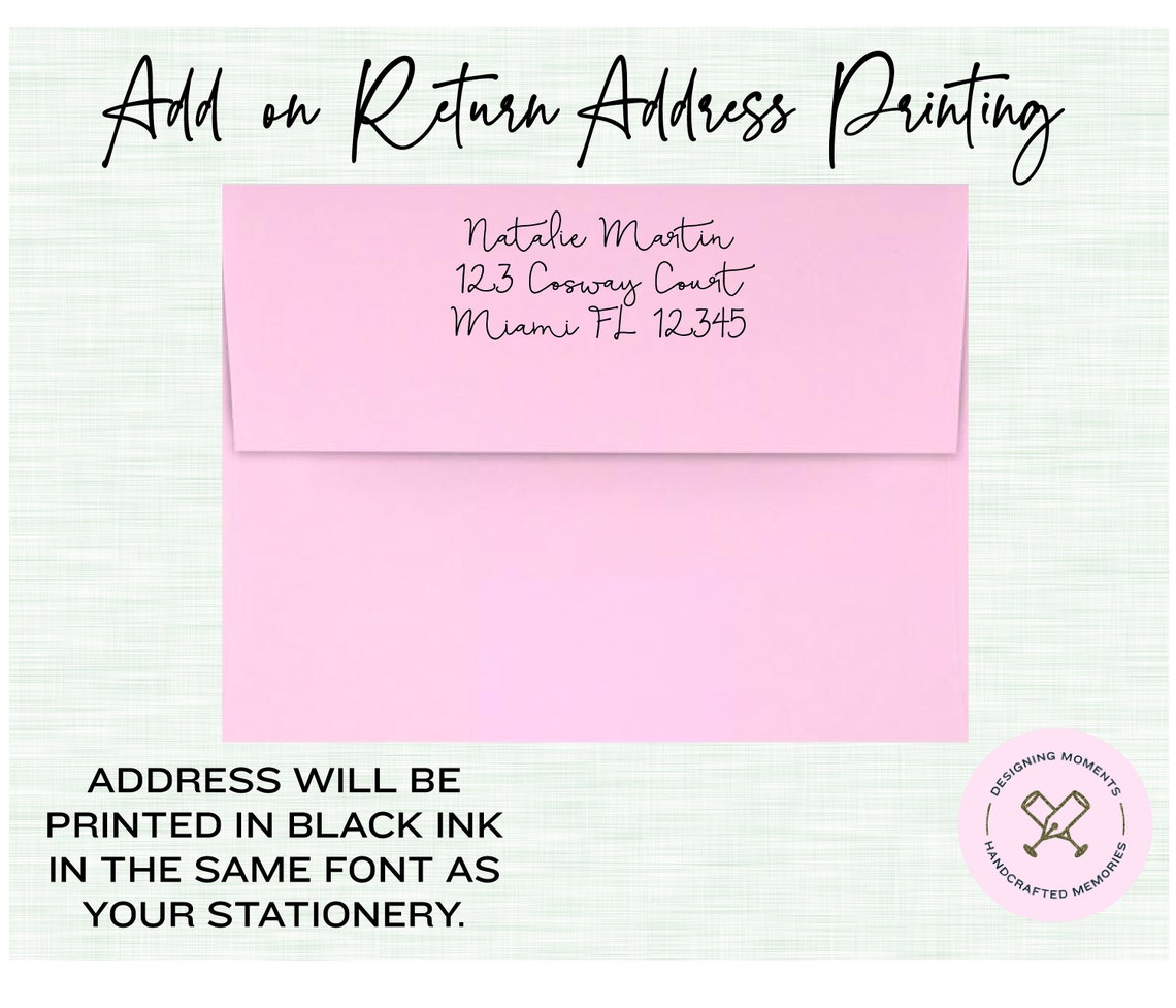 Personalized Notecard Set | Personalized FLAT Cards for Women | Custom ...