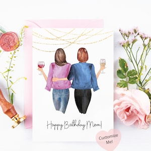 Mama Geburtstagskarte | Personalisierte Karte für Mama | Karte für Mama | Karte für Schwester | Muttertagsgeschenk | Tochter | Mama Andenken | Denke an dich