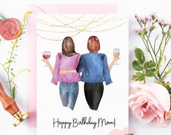 Mom Birthday Card | Custom Card for Mom | Card for Mama | Card for Sister | Mothers Day Gift | Daughter | Mom Keepsake | Thinking of You