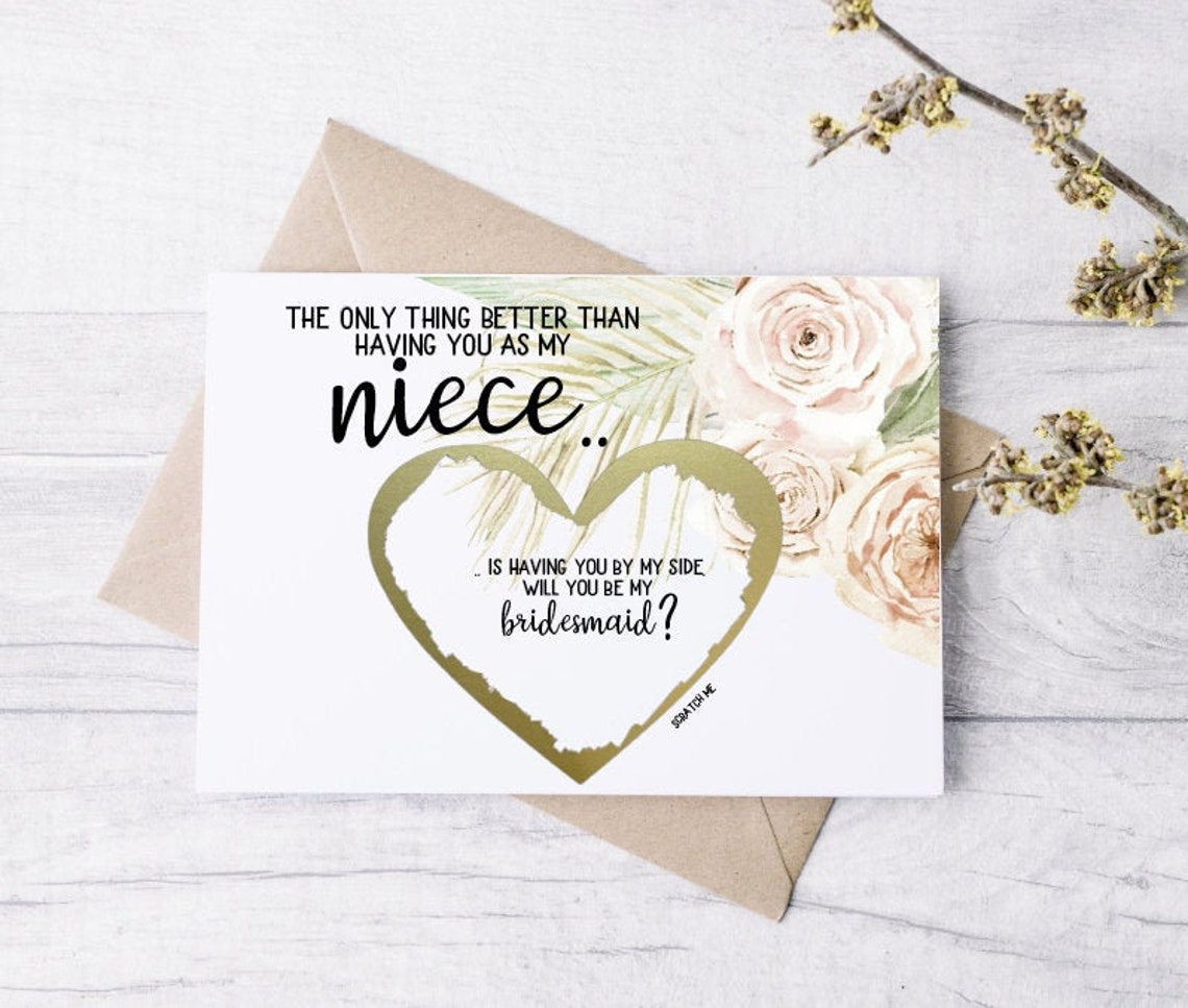 Flower Girl Proposal for Niece Scratch off Card the Only Etsy UK