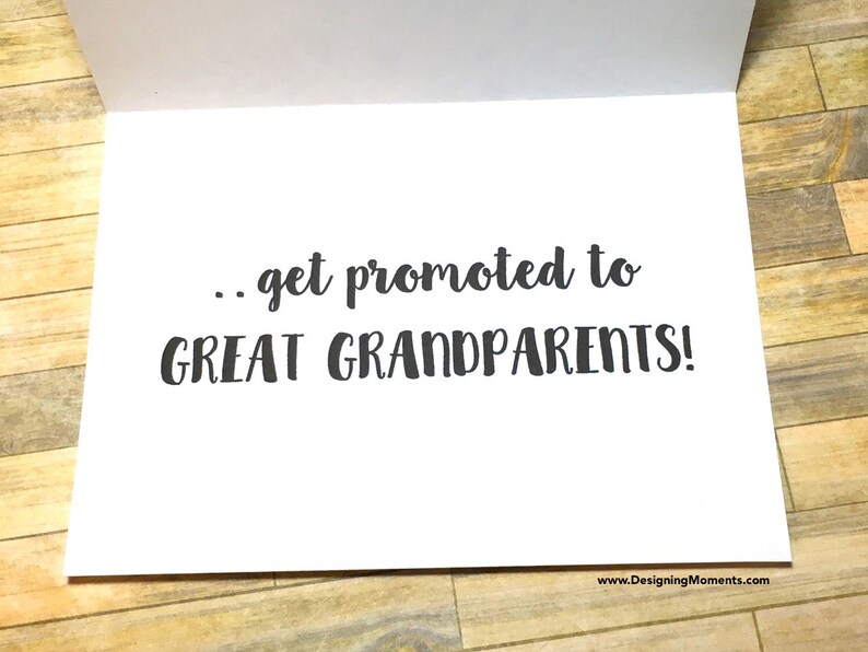 Grandparents Pregnancy Announcement Card Pregnancy Reveal to Etsy