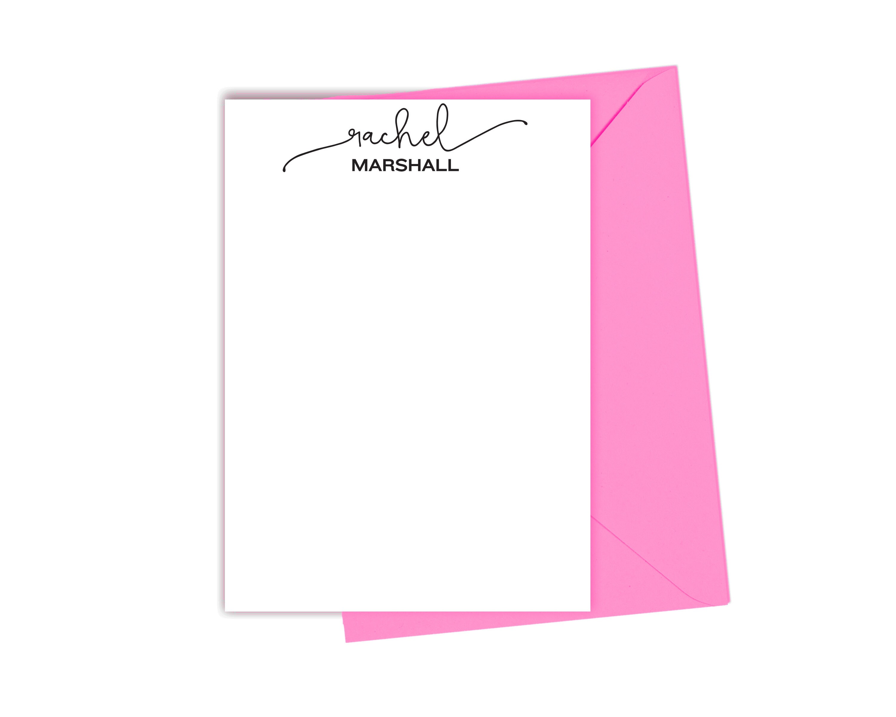 Personalized Notecard Set | Personalized FLAT Cards for Women | Custom ...
