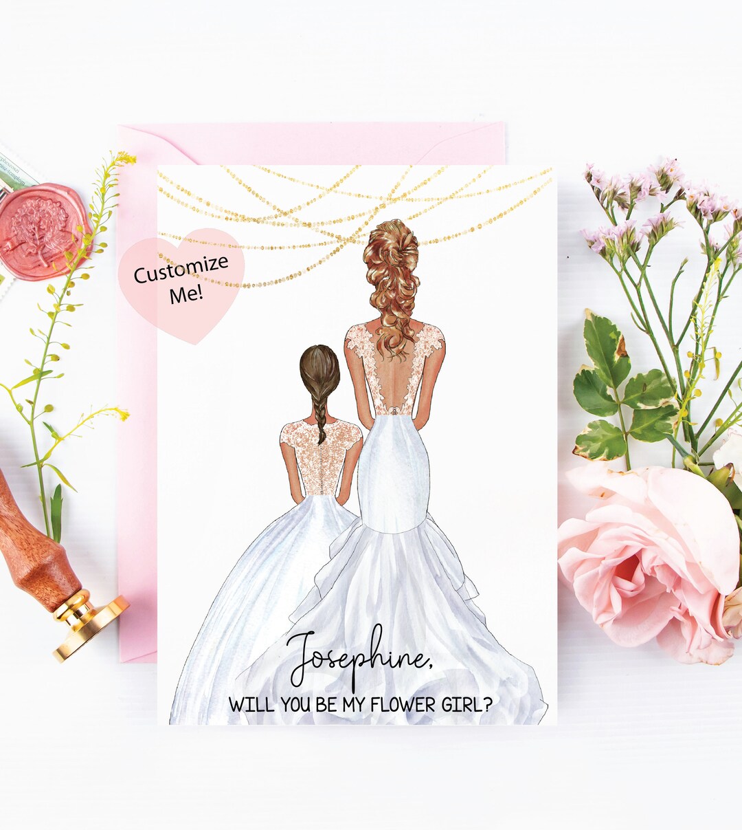 Flower Girl Asking Card Proposal Card Junior Bridesmaid Etsy