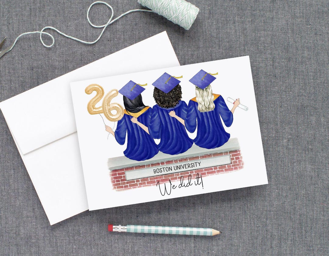 Graduation Card for 3 Friends | Graduation Keepsake Senior ...