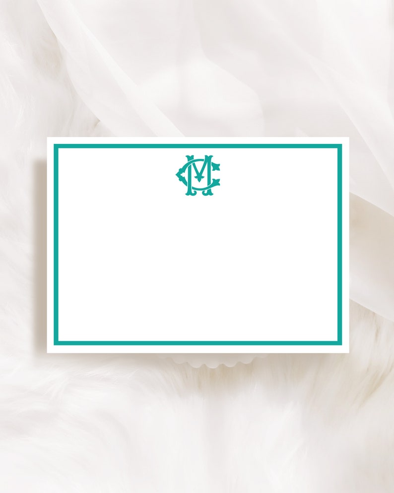Monogram Stationery, Personalized Monogrammed Note Cards, Gift for Her ...