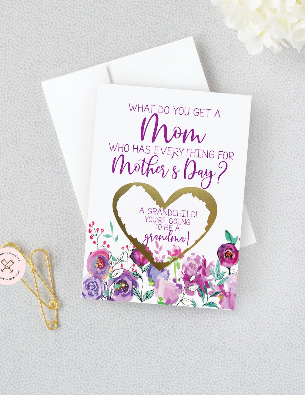 Mothers Day Pregnancy Reveal Card for Sister New Aunt - Etsy