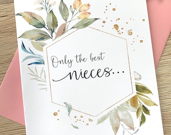 Pregnancy Reveal Card for Niece - New Cousin Card - Only the Best Nieces Get Promoted to Cousin GEO