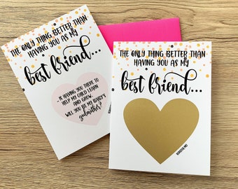 Godmother Proposal Scratch Off Card -  The only thing better than having you as my best friend Card - Baptism Christening - BLESSED