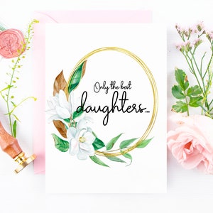 Zwangerschap Reveal Card voor dochter - Nieuwe Grote Zus Kaart - Kaart voor Dochter van Mama en Papa - Baby Reveal - Baby Aankondiging - Magnolia