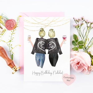 Verjaardagskaart voor | Aangepaste verjaardagskaart voor Bestie Sister Best Friend | Kaart voor mama | Aangepaste kaart | Friends Forever Vriendschap Cadeau