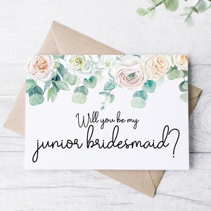 Junior Bridesmaid Proposal Card - Will You Be My Junior Bridesmaid Card - Niece Goddaughter - Flower Girl - Maid of Honor Bridesmaid