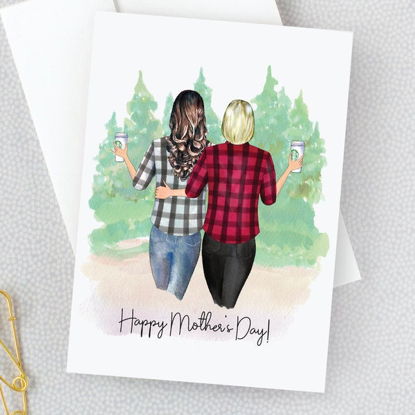 Mors dag-kort | Anpassat grattis till mors dag-kort | Kort till mamma | Kort till syster | Mors dag-present | från dotter | Mammas minnessak WHT RD