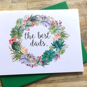 Pregnancy Announcement Card - Succulent Pregnancy Reveal to Dad Father - New Grandpa Announcement - Having a Baby Card - SWEET SUCCULENTS