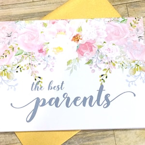 Schwangerschaftsanzeige für Eltern - neue Großeltern Schwangerschaftskarte - Babykarte für Mama und Papa - neues Enkelkind - GARDEN ROMANCE