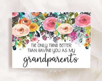 Pregnancy Reveal Card for Grandparents - New Baby Great Grandparents Card - Only Thing Better Grandma Grandpa - Great Grandchild