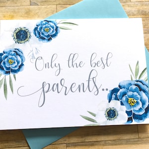 Pregnancy Announcement Card - Only the best Parents get promoted to Grandparents Pregnancy Reveal Card - Baby Announcement - I&#39;m Pregnant