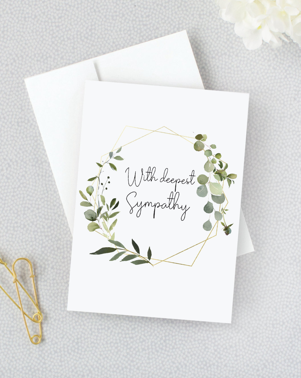 With Deepest Sympathy Card  Condolence Card  Sorry For Your Loss   Bereavement Card  Thinking of You  Sympathy Card