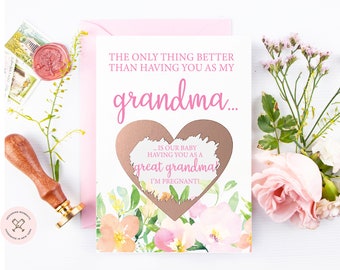 Pregnancy Announcement for Grandma | Scratch Off for Grandmother | Baby Reveal Announcement Nana | Reveal to Grandmother | The Only Thing