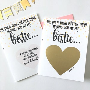 Sarà meglio che averti come mia bestie - damigella d'onore carta ROSE GOLD unica cosa si essere miei damigella d'onore damigella Scratch Off Card-The