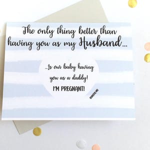 Pregnancy Scratch Off Card Pregnancy Announcement to Husband New Daddy only thing better than having you as a husband THE ONLY THING image 4